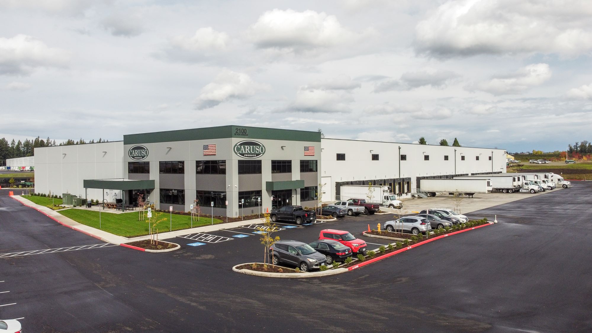 Caruso Produce photo of the new headquarters in Canby Oregon