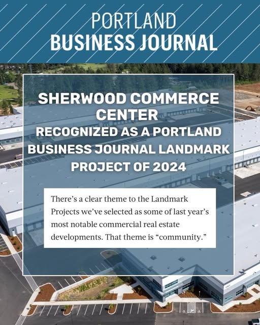 Sherwood Commerce Center recognized as a PBJ Landmark project